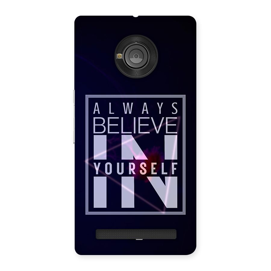Always Believe in Yourself Back Case for Yu Yunique