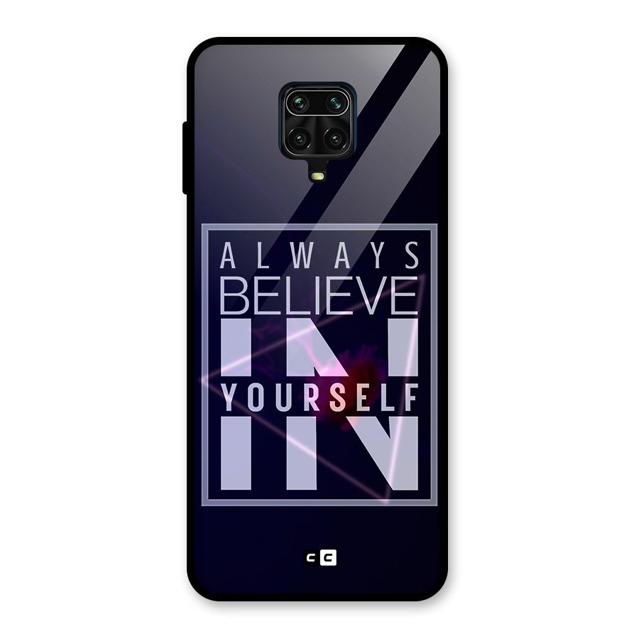 Always Believe in Yourself Glass Back Case for Poco M2 Pro