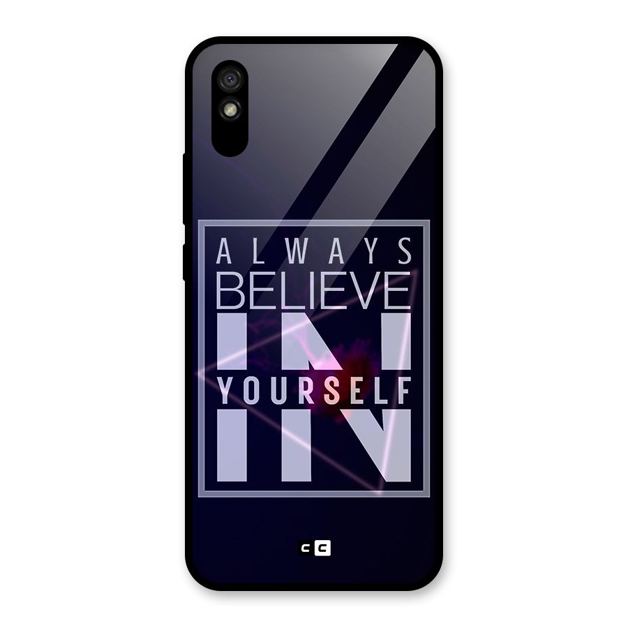 Always Believe in Yourself Glass Back Case for Redmi 9A