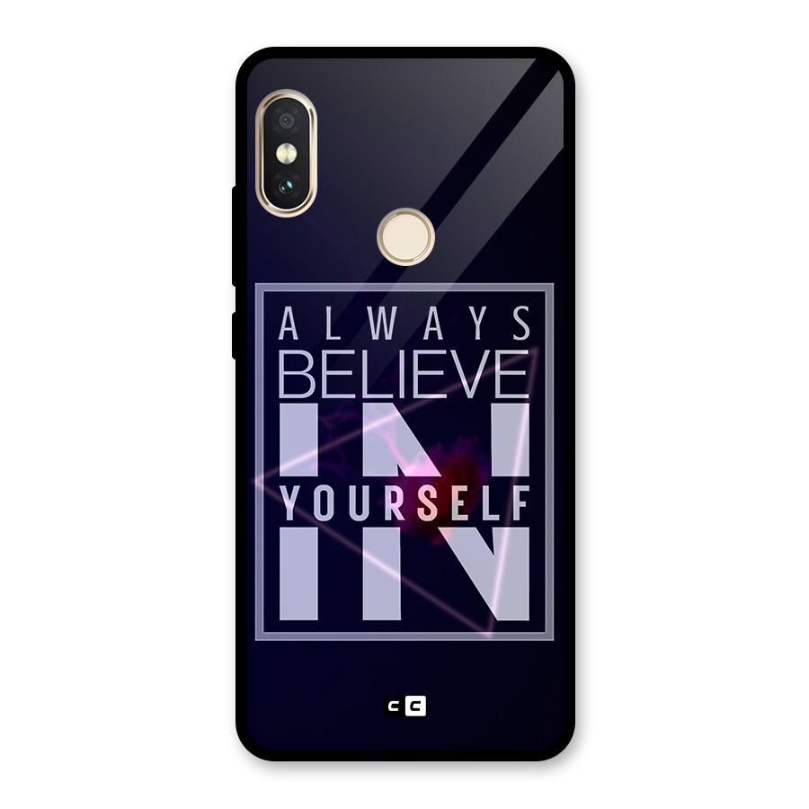 Always Believe in Yourself Glass Back Case for Redmi Note 5 Pro
