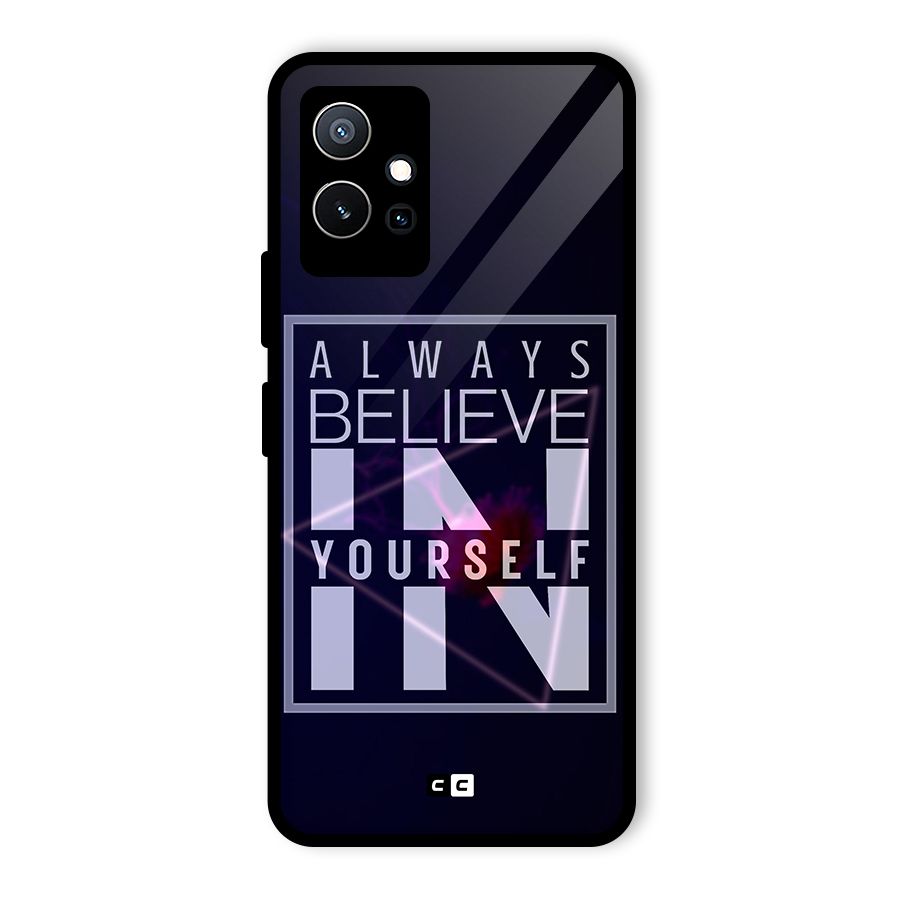 Always Believe in Yourself Glass Back Case for Vivo T1 5G