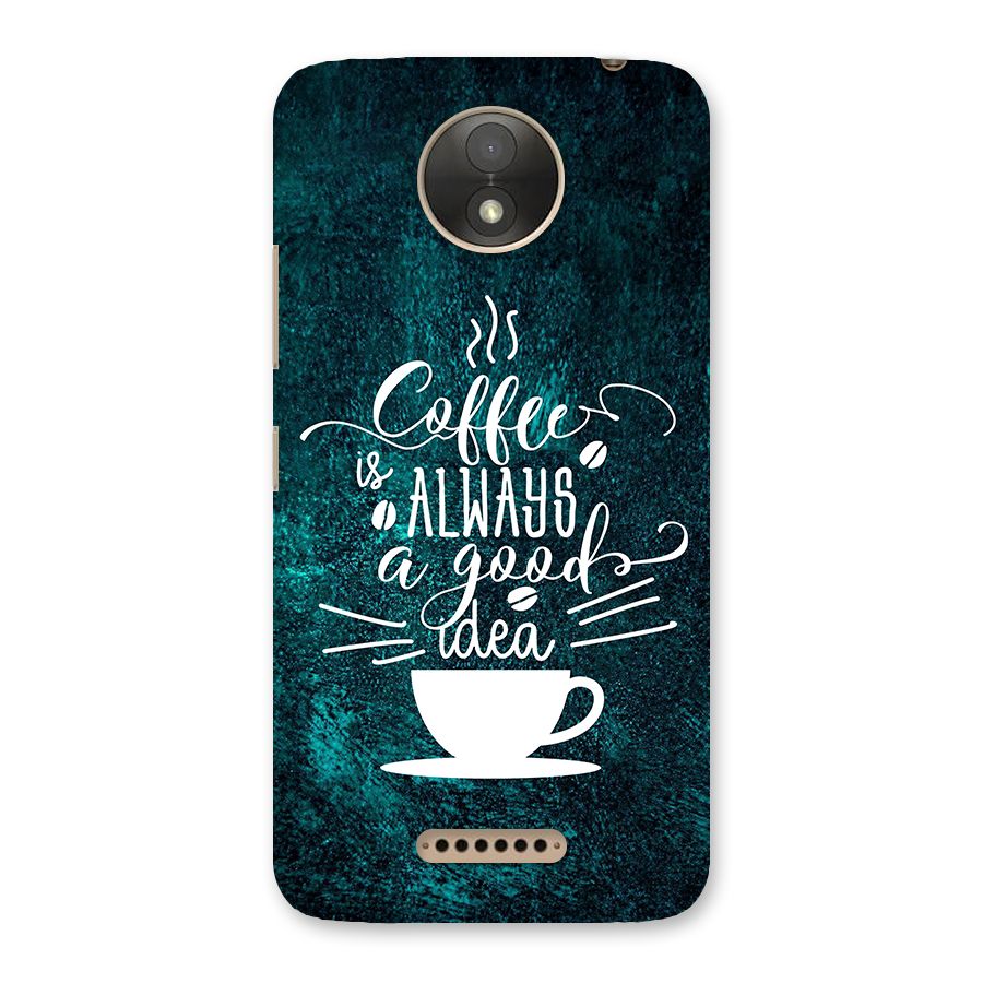 Always Coffee Back Case for Moto C Plus