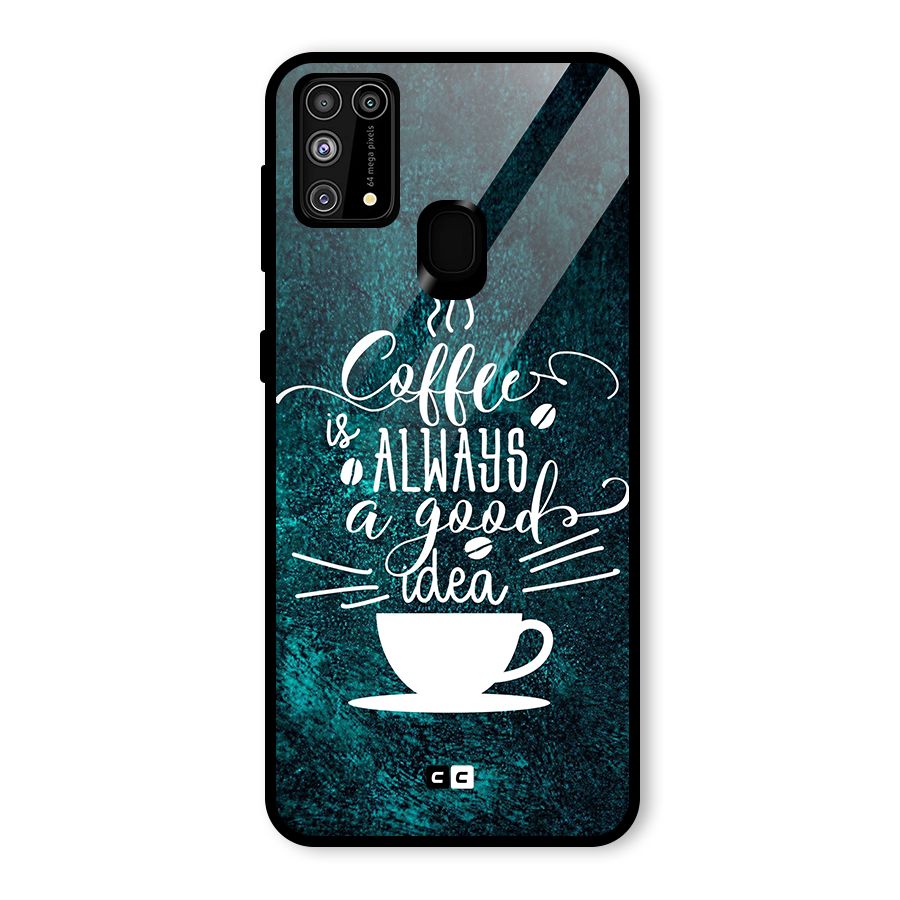 Always Coffee Glass Back Case for Galaxy F41