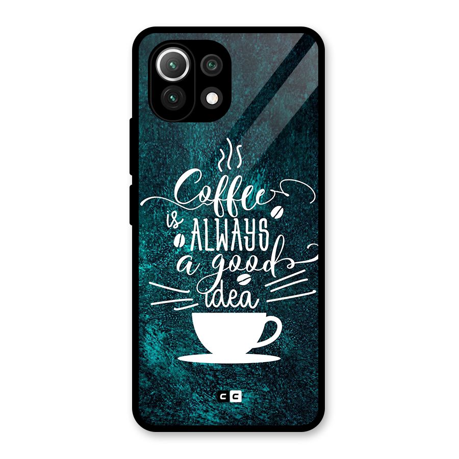 Always Coffee Glass Back Case for Mi 11 Lite
