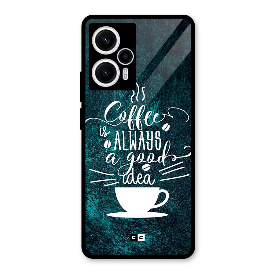 Always Coffee Glass Back Case for Poco F5