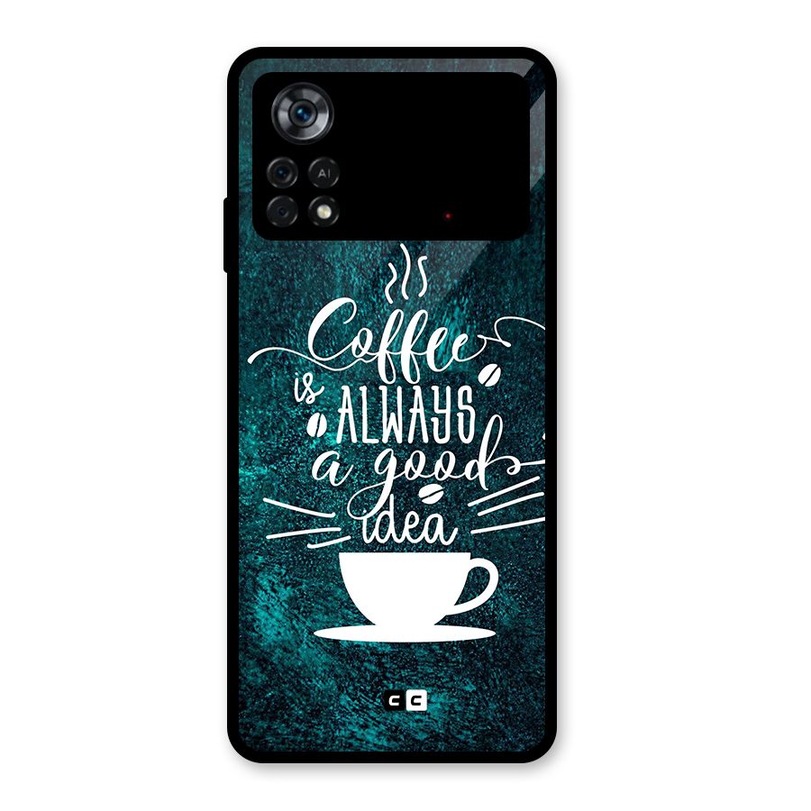 Always Coffee Glass Back Case for Poco X4 Pro 5G