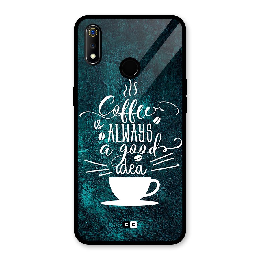 Always Coffee Glass Back Case for Realme 3i