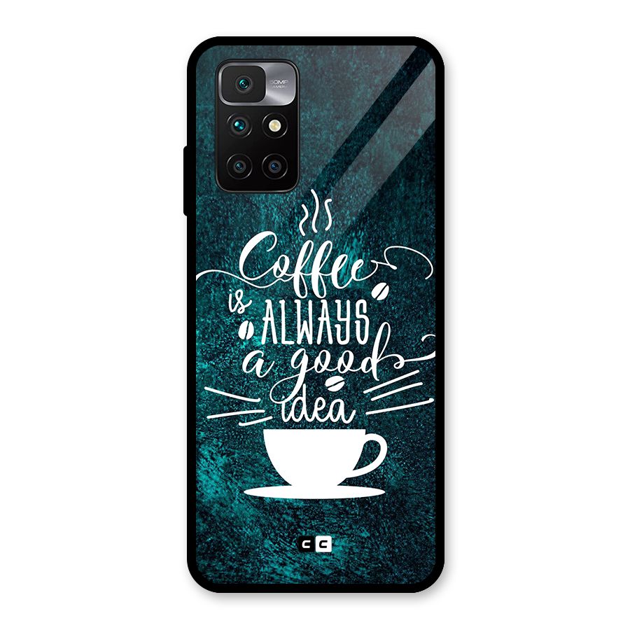 Always Coffee Glass Back Case for Redmi 10 Prime
