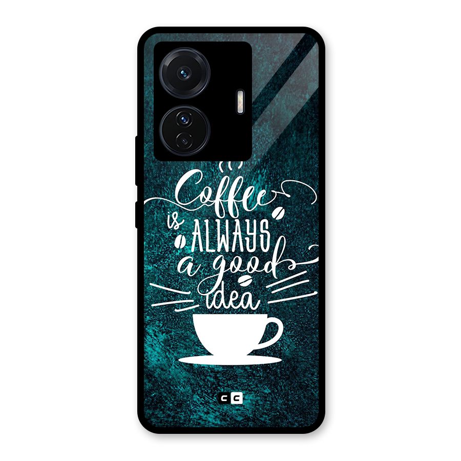 Always Coffee Glass Back Case for Vivo T1 Pro