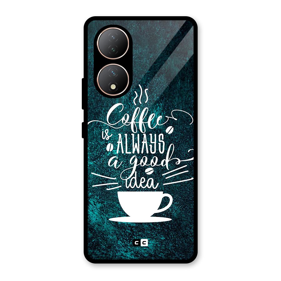 Always Coffee Glass Back Case for Vivo T2