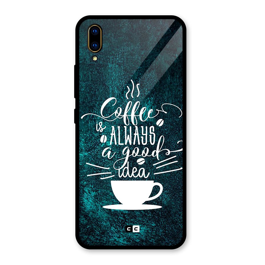 Always Coffee Glass Back Case for Vivo V11 Pro