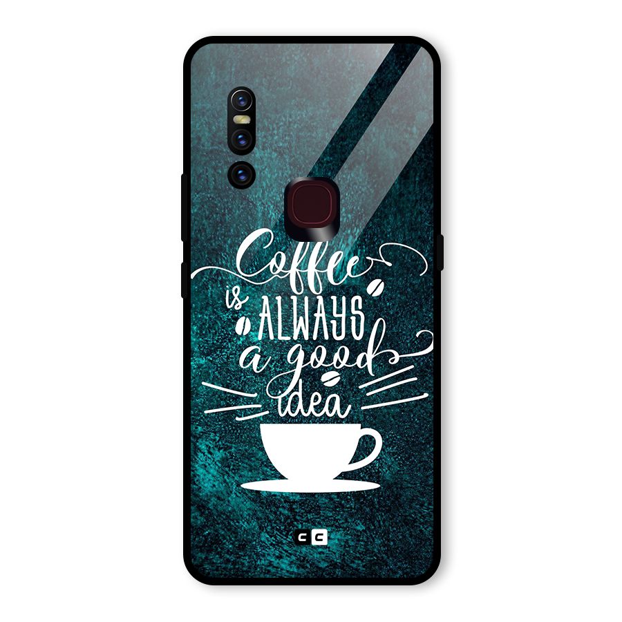 Always Coffee Glass Back Case for Vivo V15