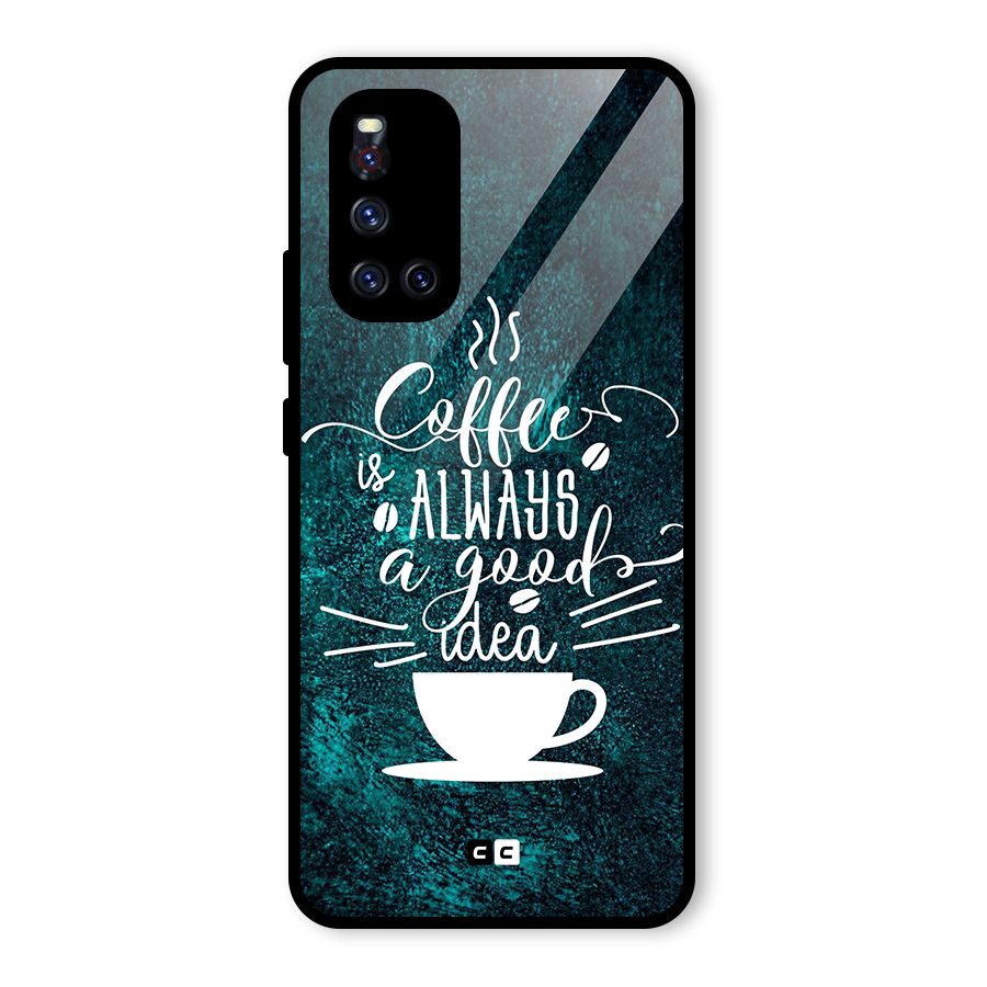 Always Coffee Glass Back Case for Vivo V19