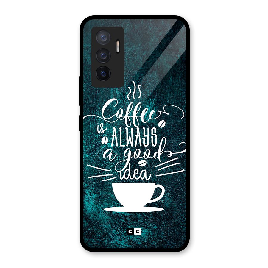 Always Coffee Glass Back Case for Vivo V23e