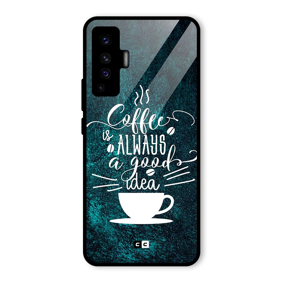 Always Coffee Glass Back Case for Vivo X50