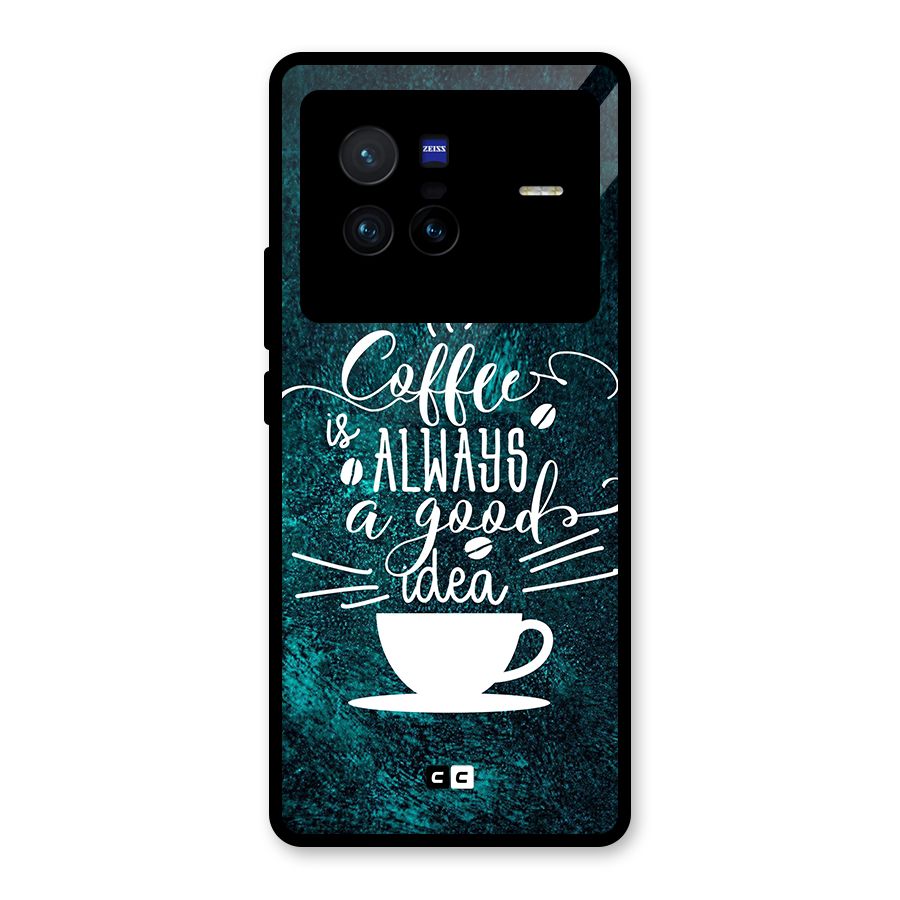 Always Coffee Glass Back Case for Vivo X80