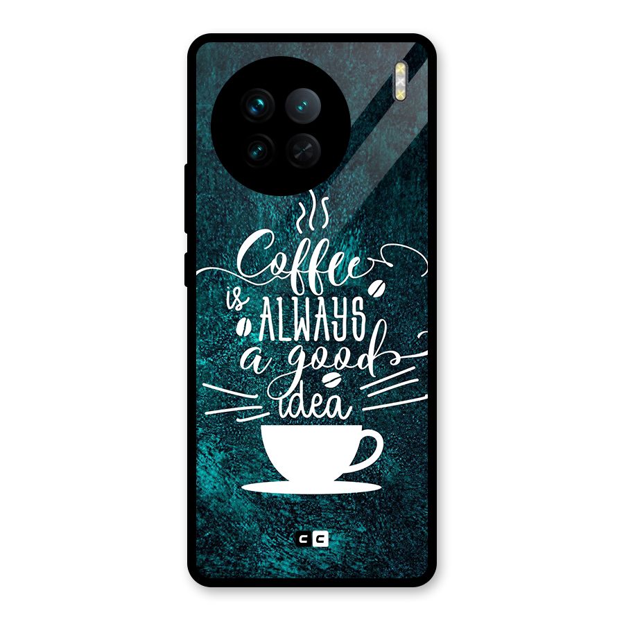 Always Coffee Glass Back Case for Vivo X90