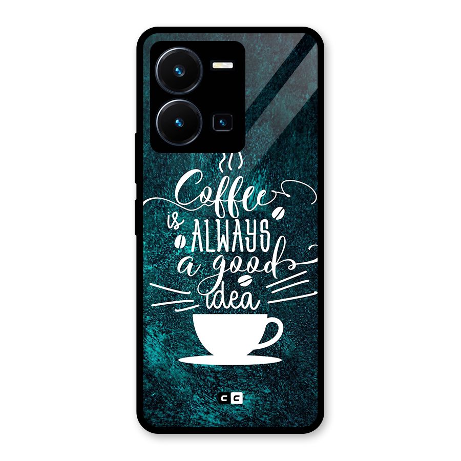 Always Coffee Glass Back Case for Vivo Y35