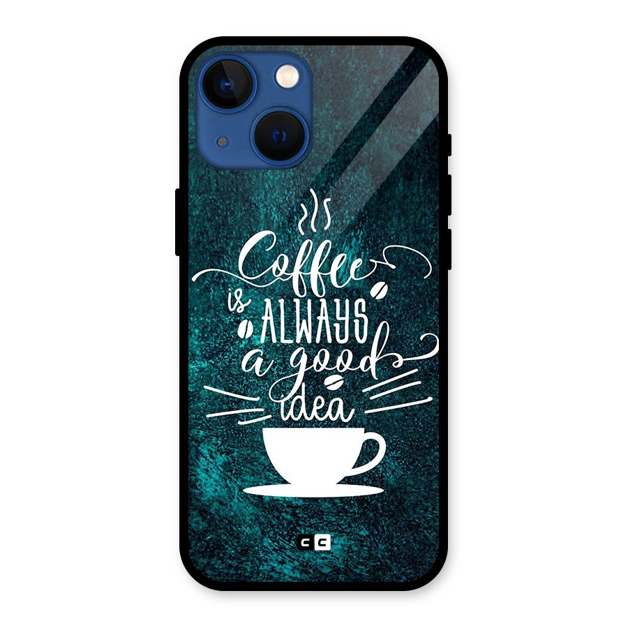 Always Coffee Glass Back Case for iPhone 13 Mini