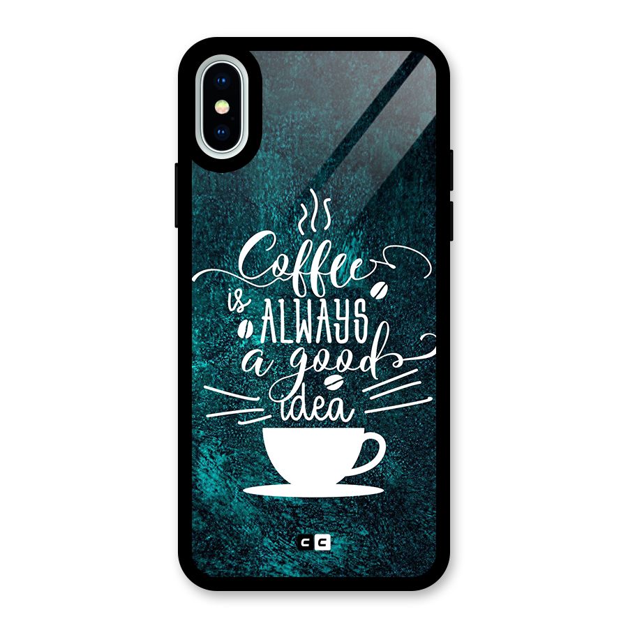 Always Coffee Glass Back Case for iPhone X