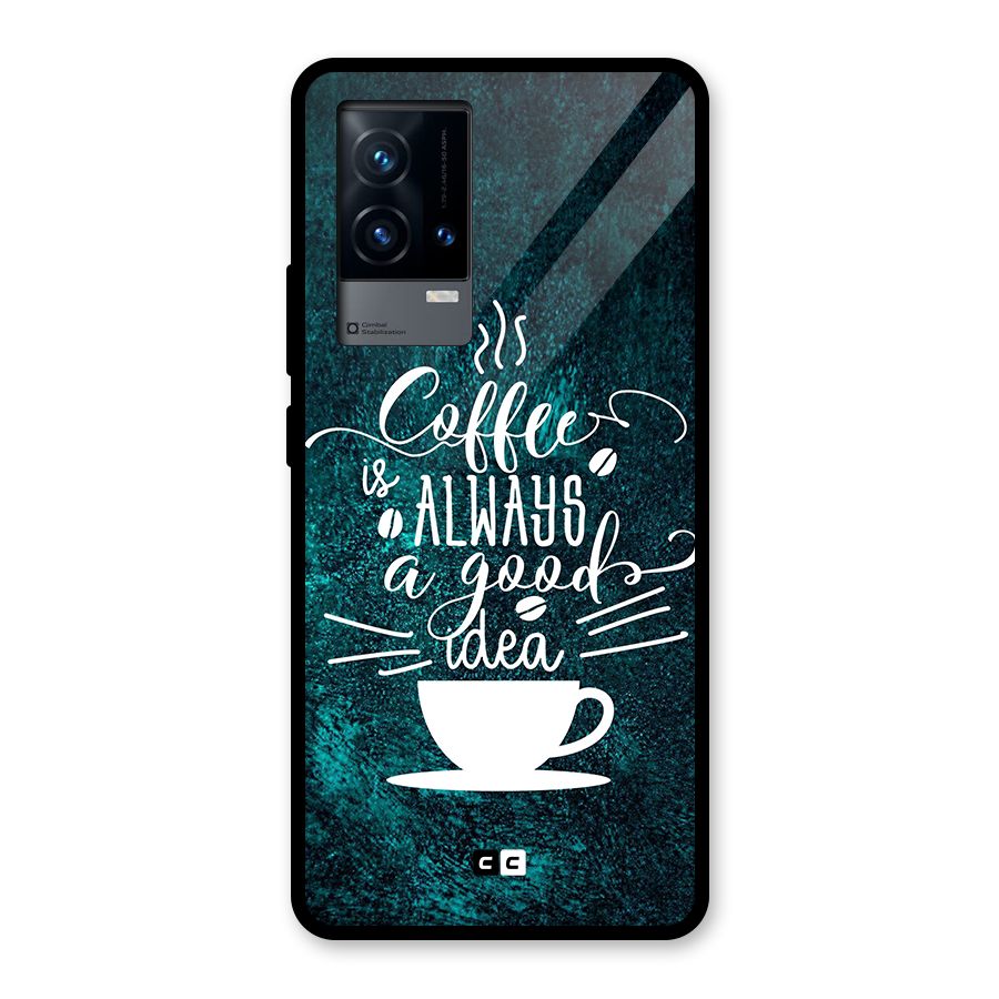 Always Coffee Glass Back Case for iQOO 9 5G