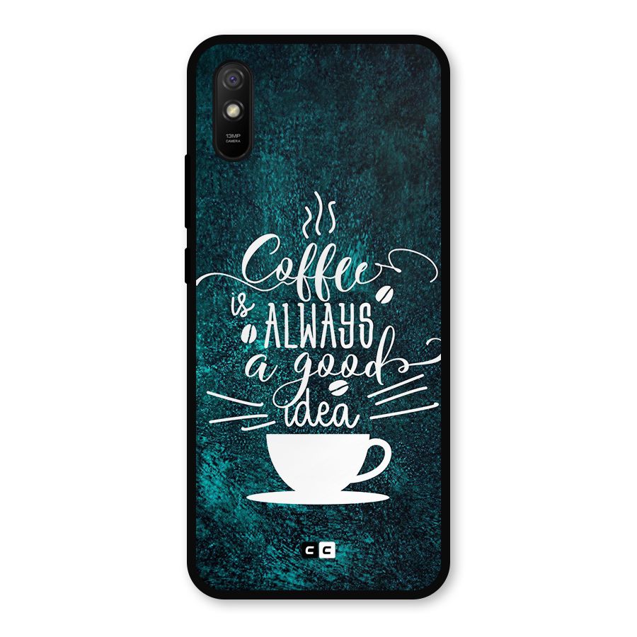 Always Coffee Metal Back Case for Redmi 9i