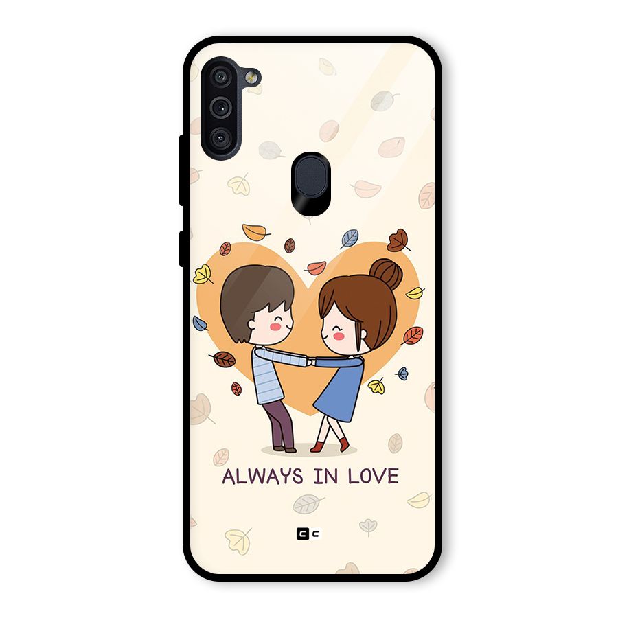 Always In Love Glass Back Case for Galaxy M11