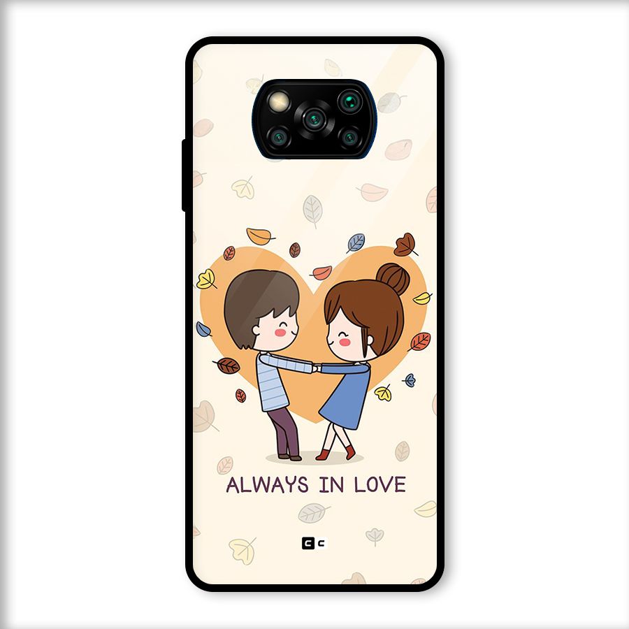 Always In Love Glass Back Case for Poco X3
