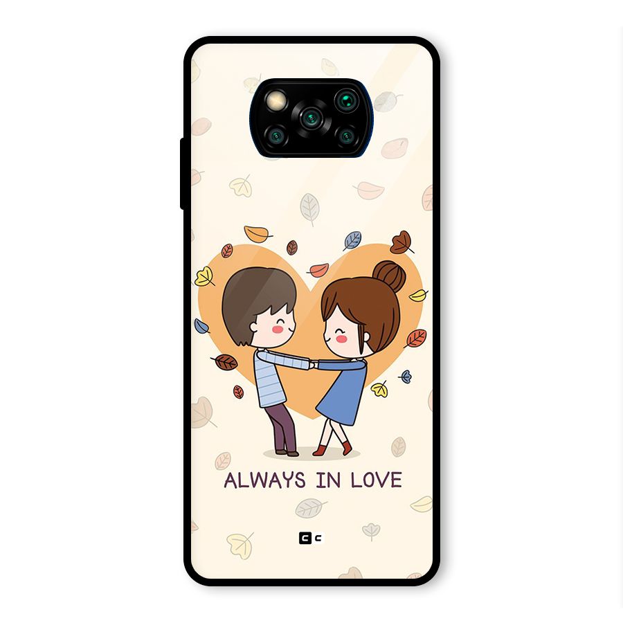 Always In Love Glass Back Case for Poco X3 Pro