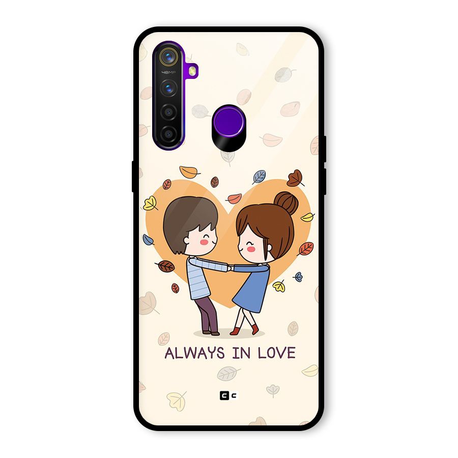 Always In Love Glass Back Case for Realme 5 Pro