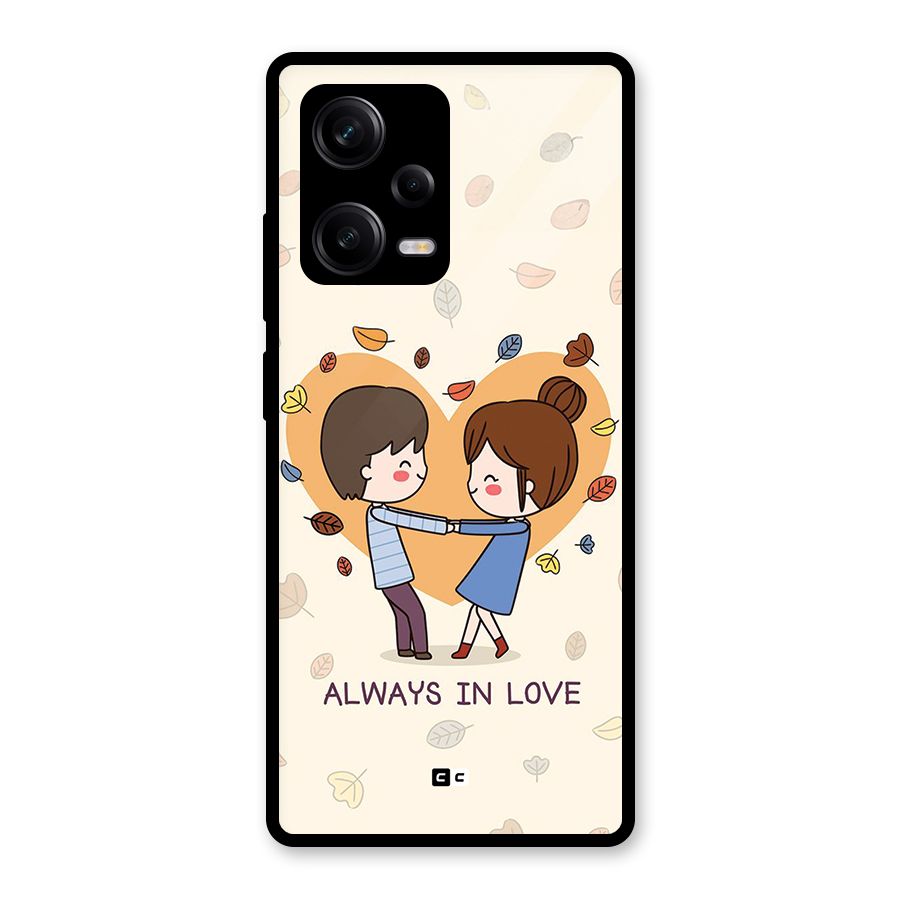 Always In Love Glass Back Case for Redmi Note 12 Pro