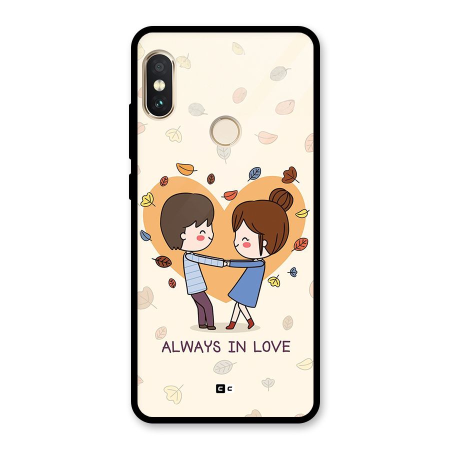 Always In Love Glass Back Case for Redmi Note 5 Pro