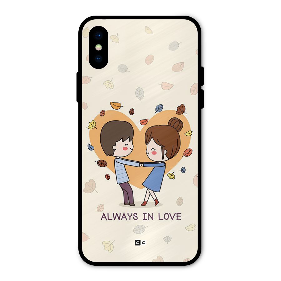 Always In Love Metal Back Case for iPhone XS