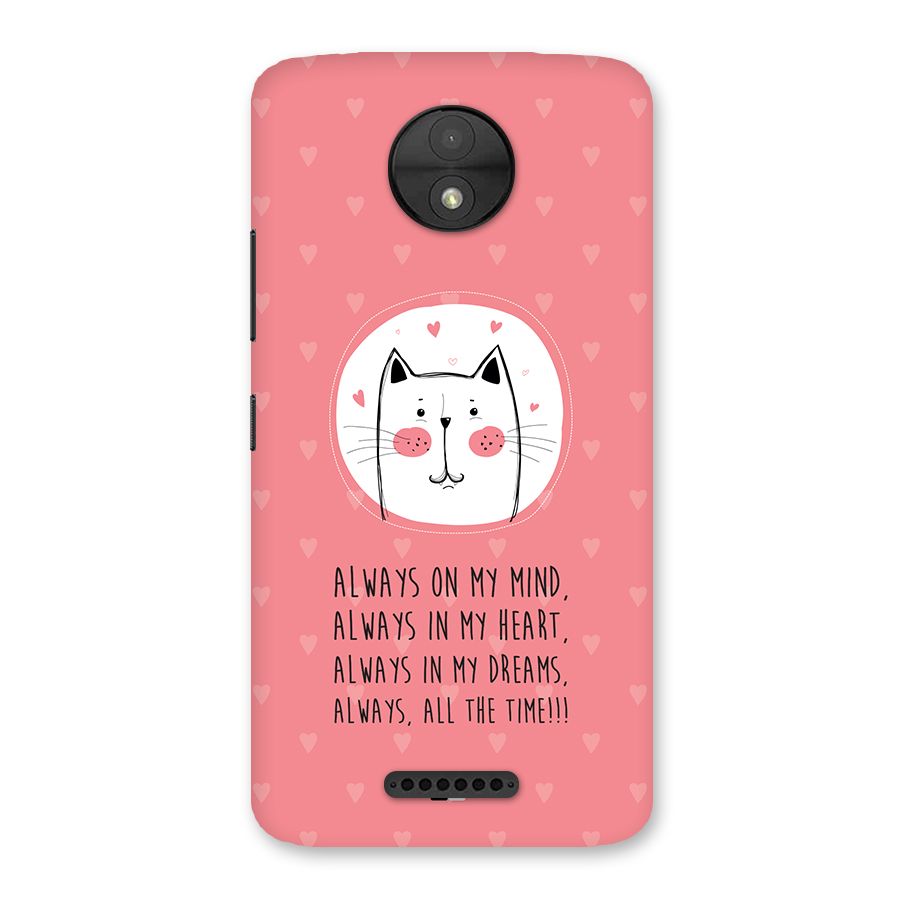 Always In Mind Back Case for Moto C