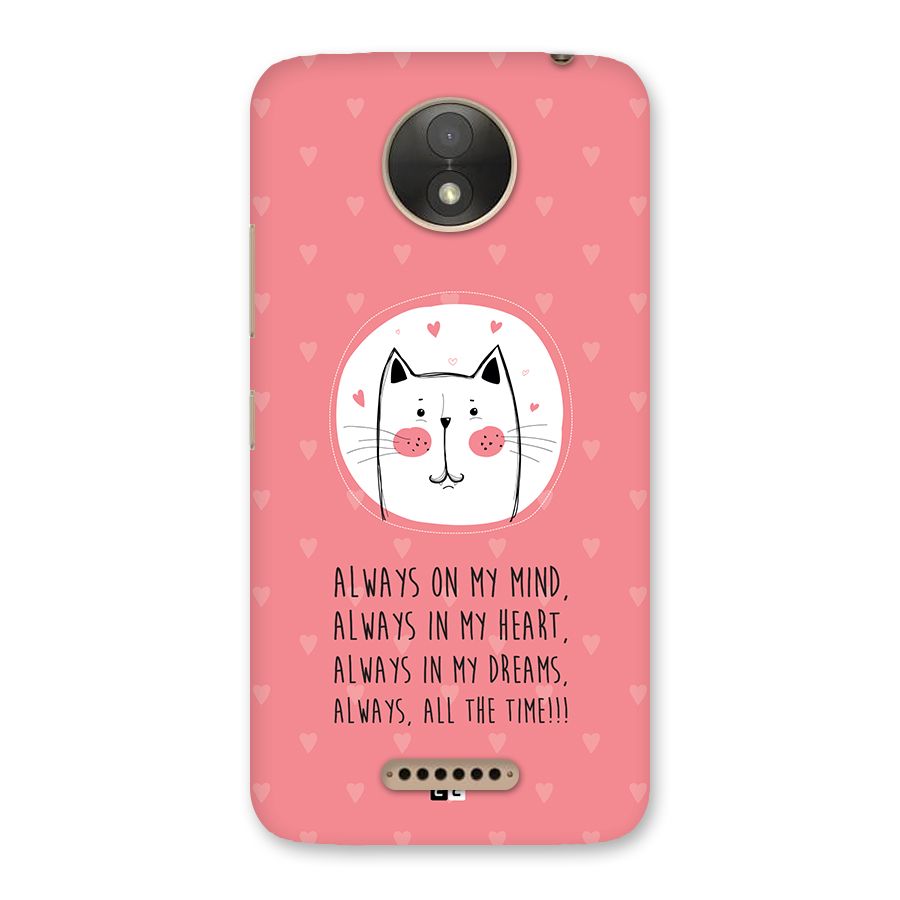 Always In Mind Back Case for Moto C Plus