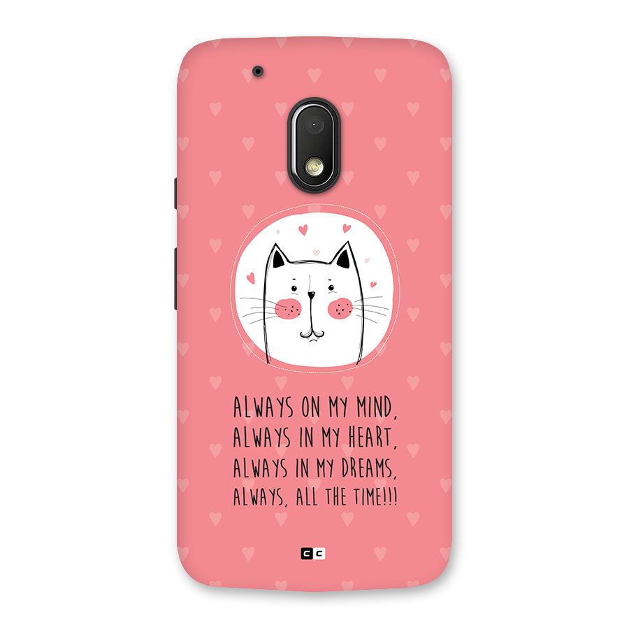Always In Mind Back Case for Moto G4 Play