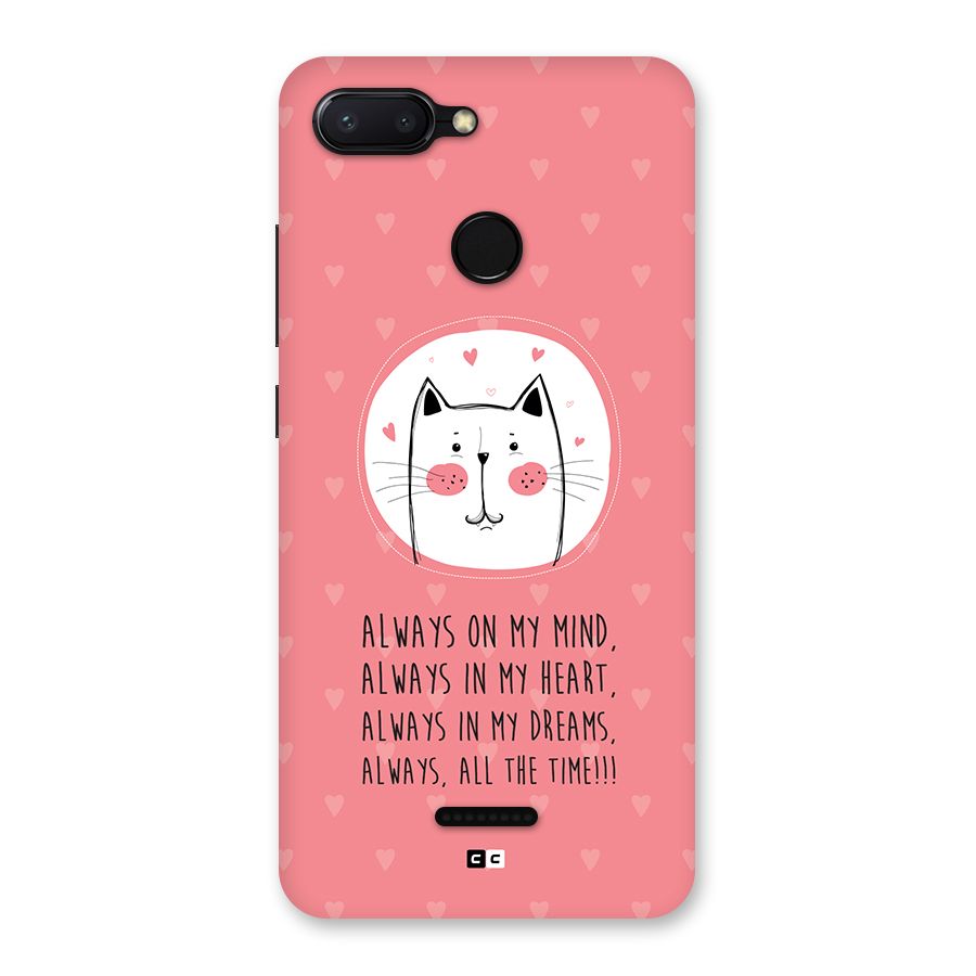 Always In Mind Back Case for Redmi 6