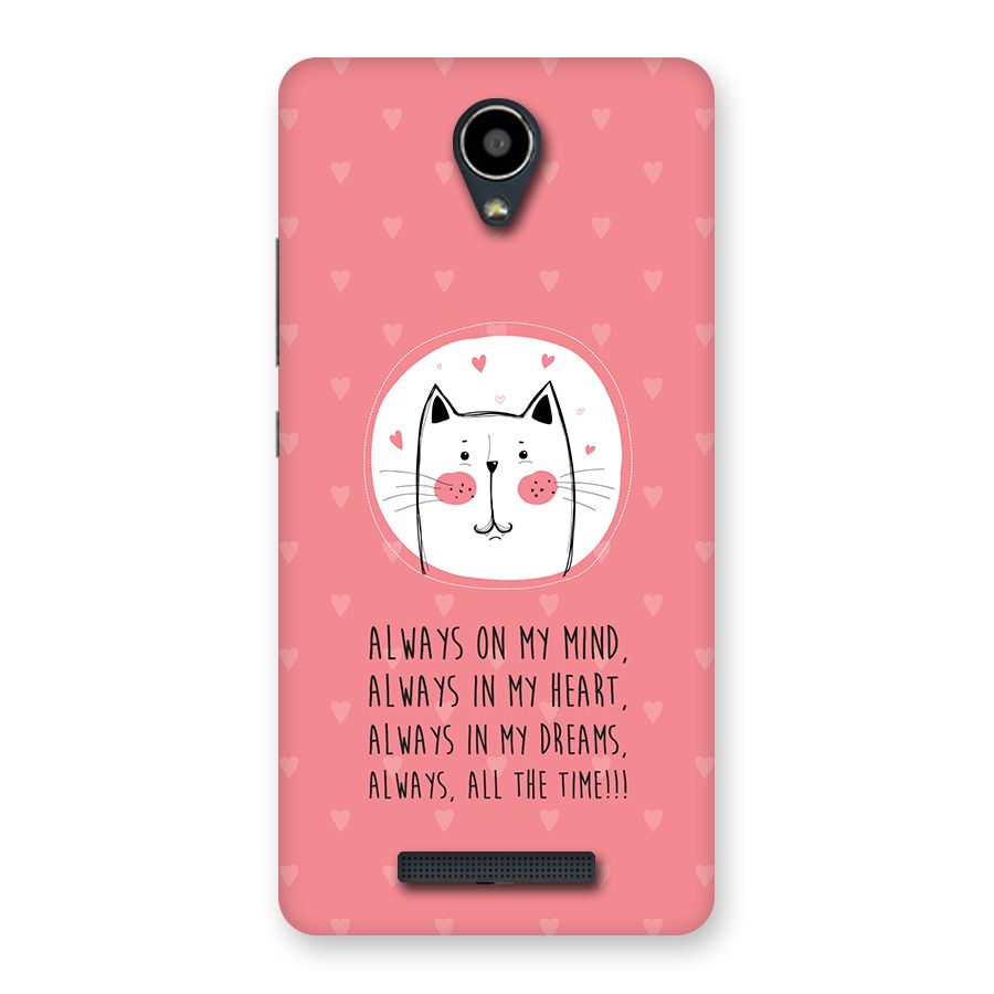 Always In Mind Back Case for Redmi Note 2