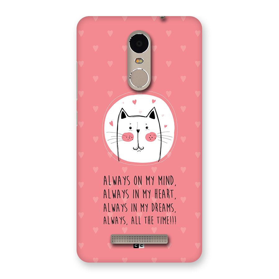 Always In Mind Back Case for Redmi Note 3