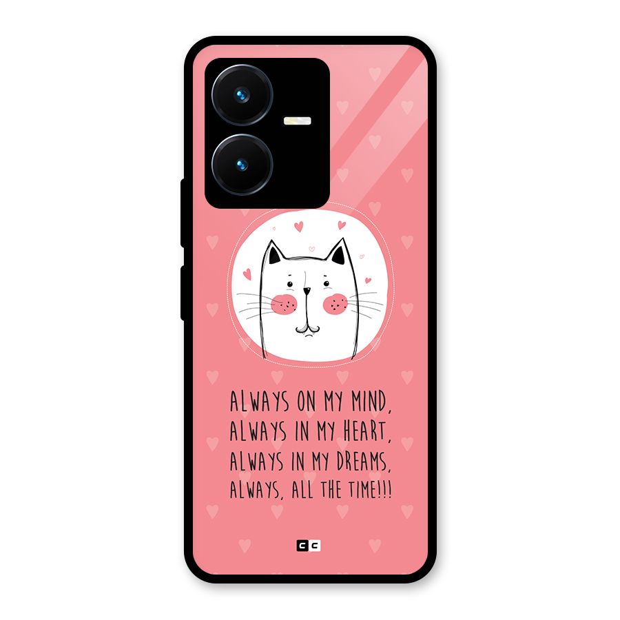 Always In Mind Glass Back Case for Vivo Y22s