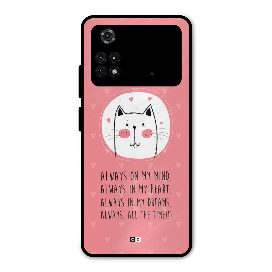 Always In Mind Metal Back Case for Poco M4 Pro 4G