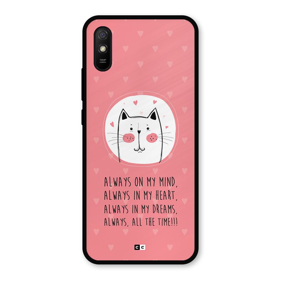 Always In Mind Metal Back Case for Redmi 9a