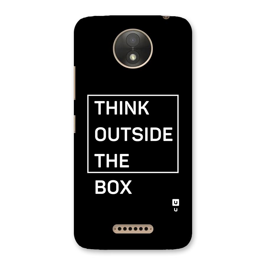 Always Think Outside Back Case for Moto C Plus