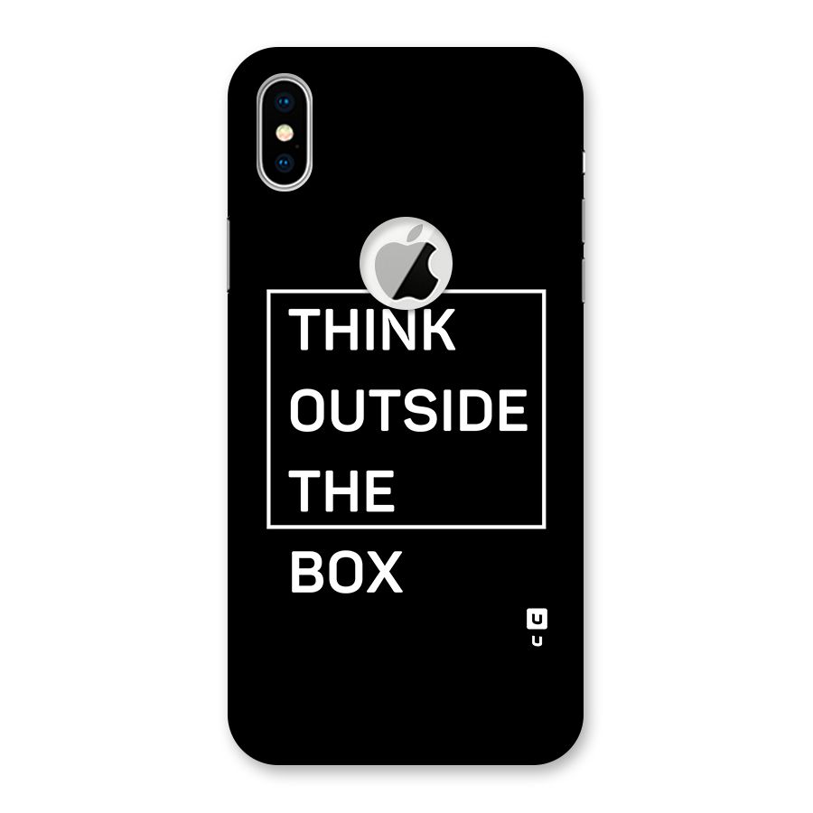 Always Think Outside Back Case for iPhone X Logo Cut