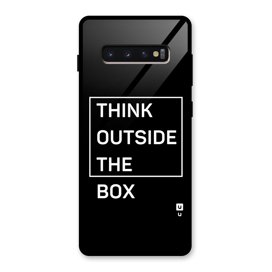 Always Think Outside Glass Back Case for Galaxy S10 Plus
