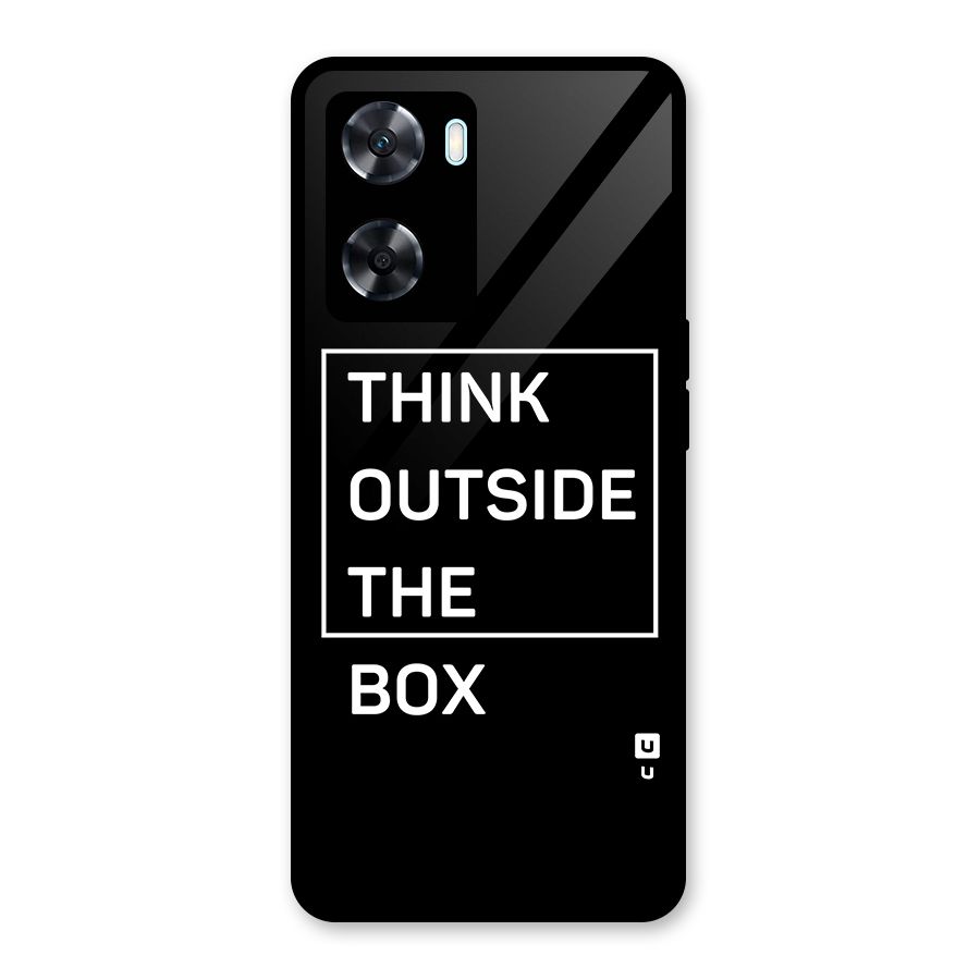 Always Think Outside Glass Back Case for Oppo A77