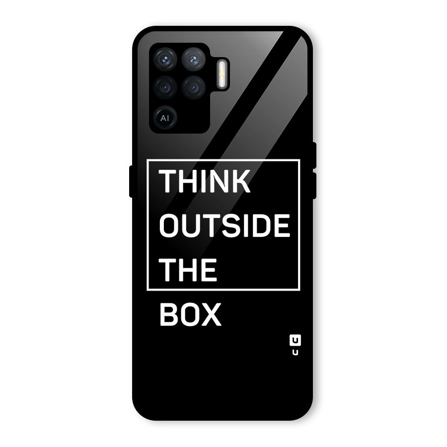 Always Think Outside Glass Back Case for Oppo F19 Pro