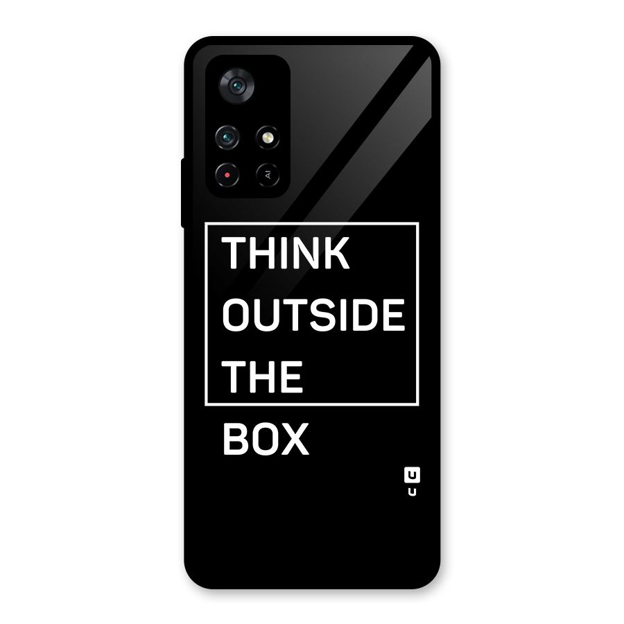 Always Think Outside Glass Back Case for Poco M4 Pro 5G