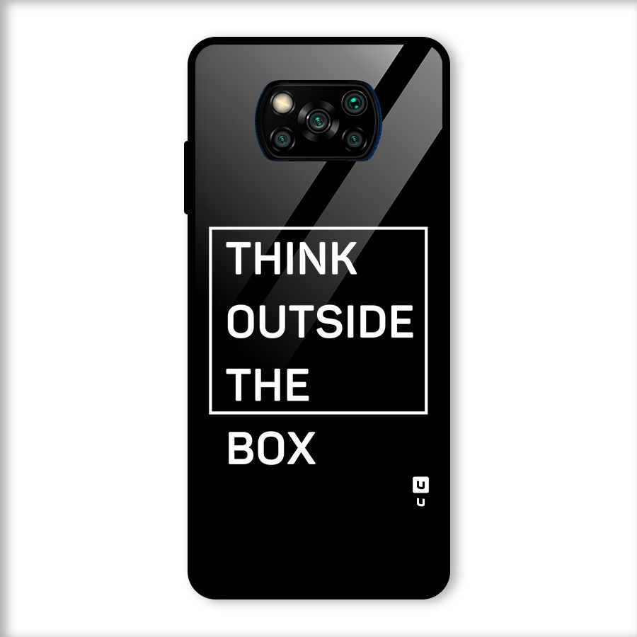 Always Think Outside Glass Back Case for Poco X3