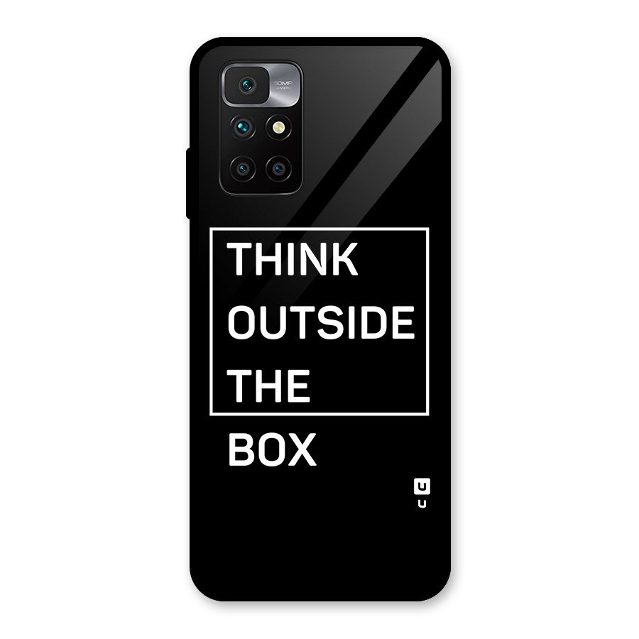 Always Think Outside Glass Back Case for Redmi 10 Prime